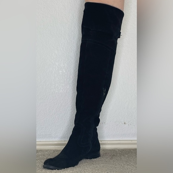 OMAI boots knee high suede buckle sz 11 or EU 41 Italian made heeled - Picture 2 of 14